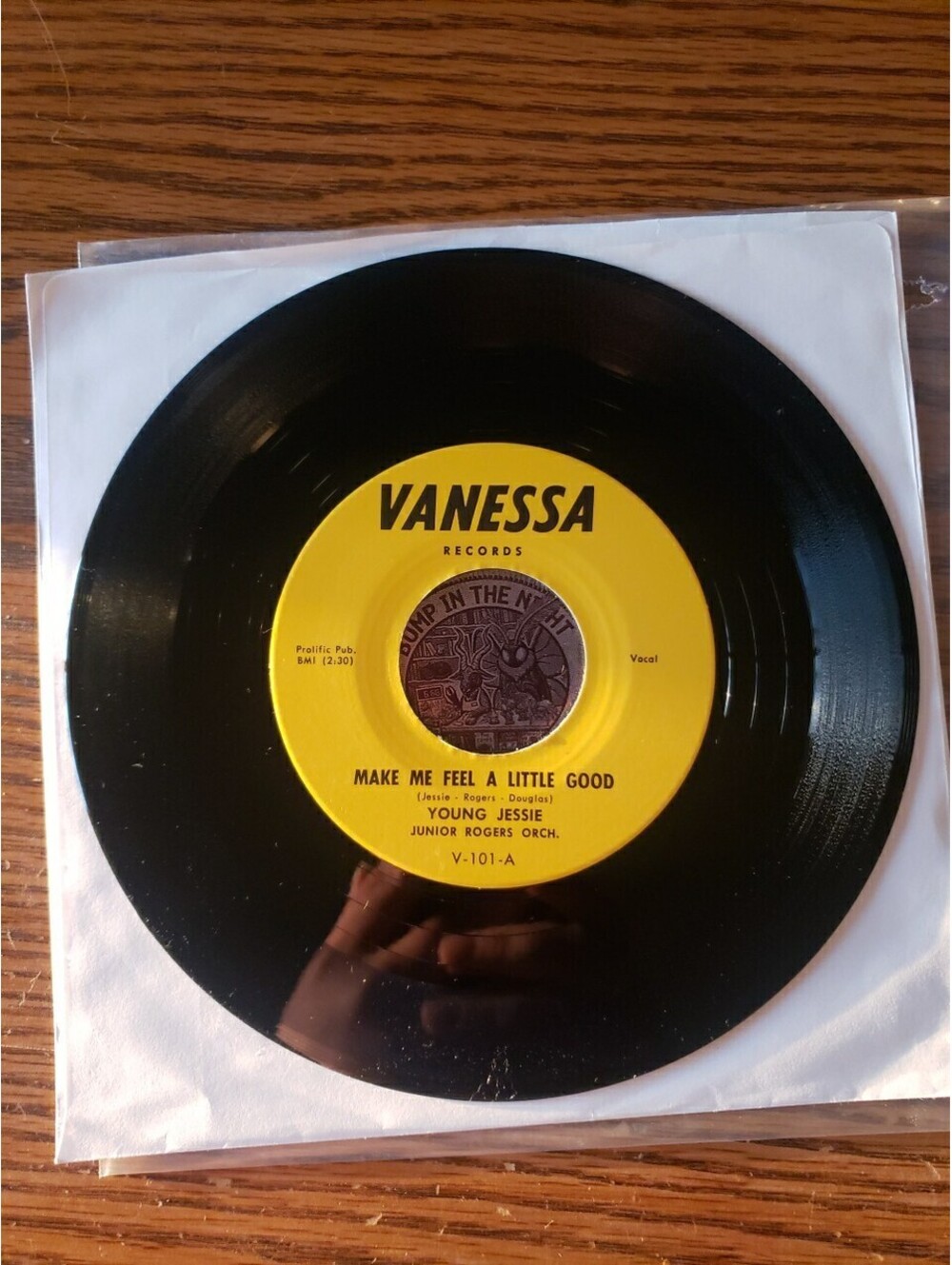 Young Jessie Junior Rogers Orchestra Make Me Feel a Little Good/Brown Eyes Repro
